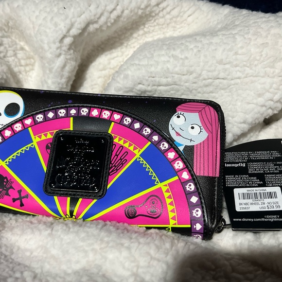 Loungefly Black and Pink Nightmare Before Christmas Wallet - Picture 2 of 3